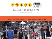 Tablet Screenshot of evanstonstreetsalive.org